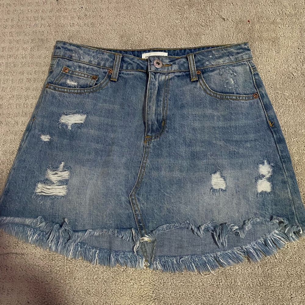 Denim mini skirt